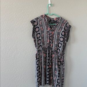 Angie Floral Navy and Pink Top